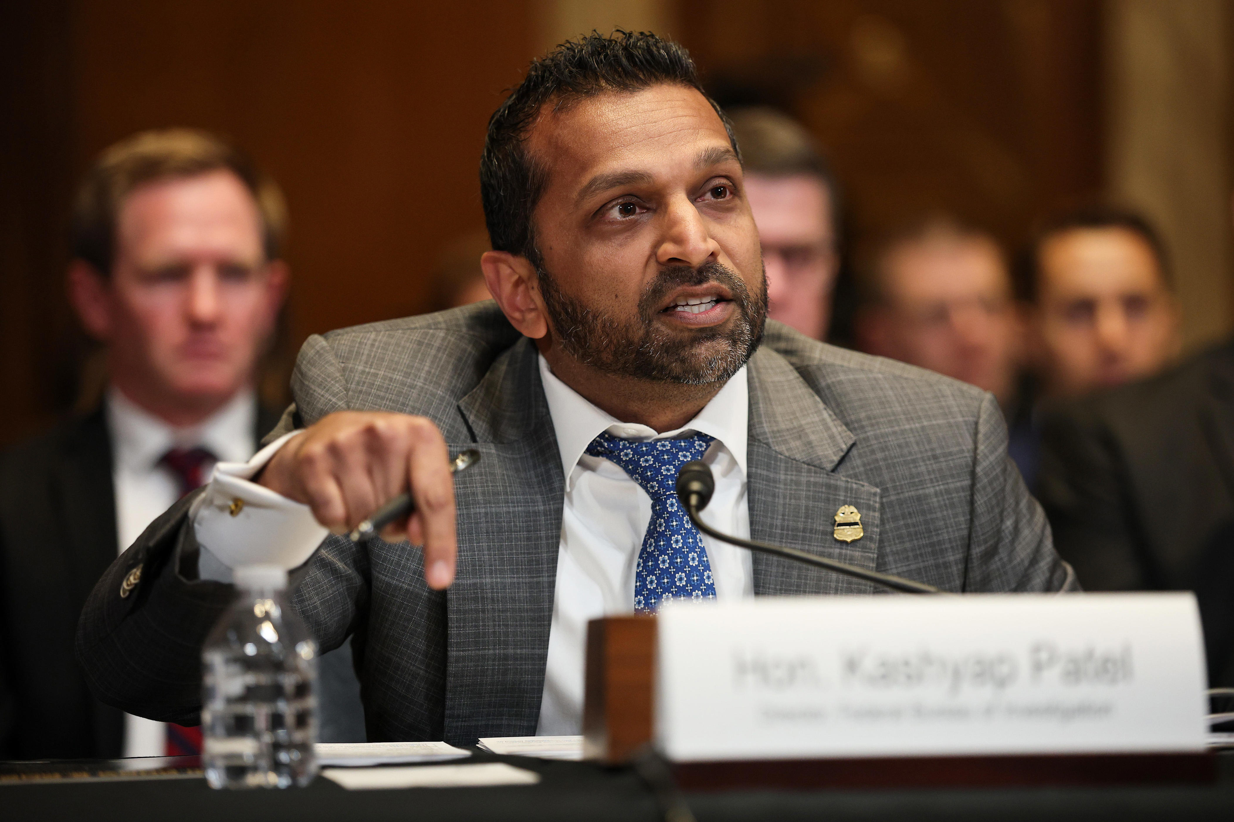 Patel fires back at excessive drinking questions at Senate hearing