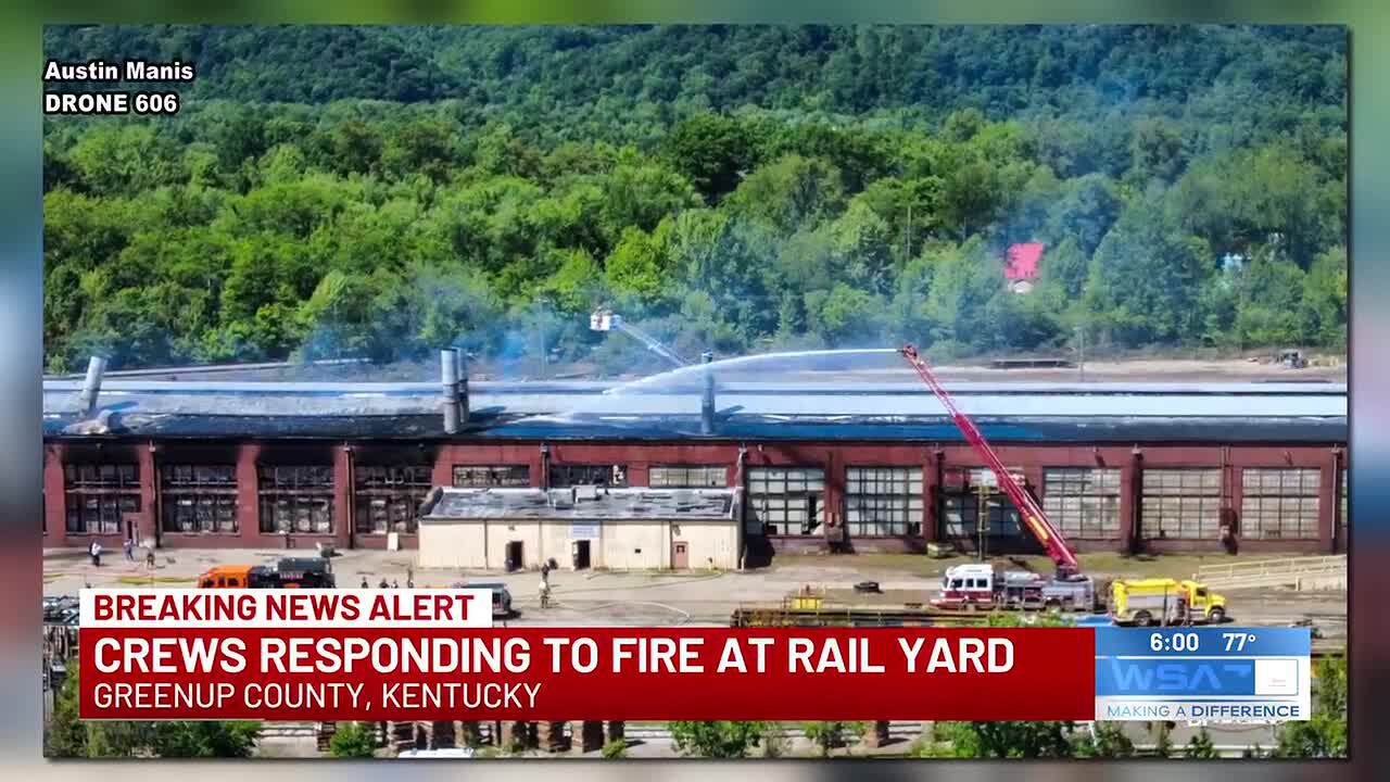 Crews respond to fire at rail yard