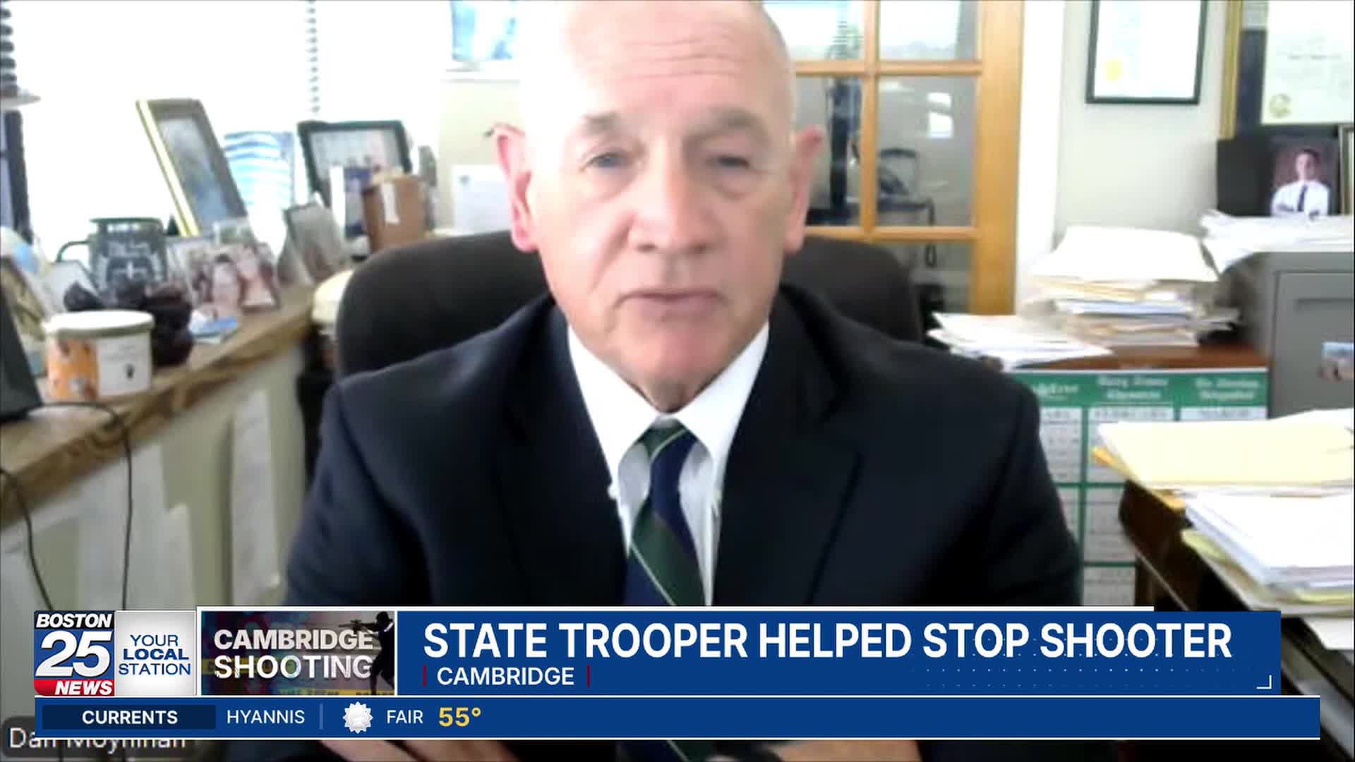 'Hero': State trooper first on Memorial Drive disarmed gunman, saved ...