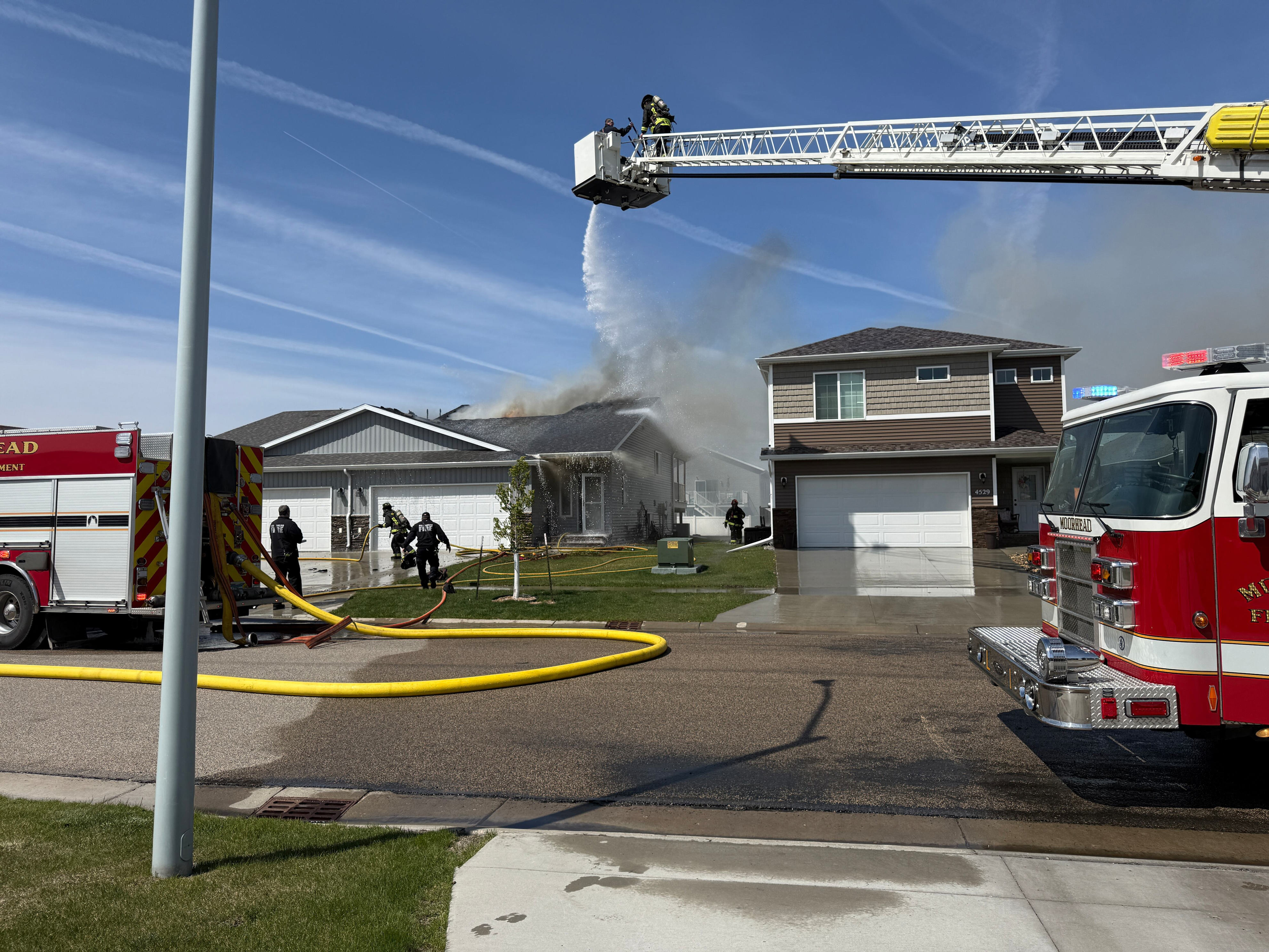 Update: Residents displaced after Moorhead duplex fire