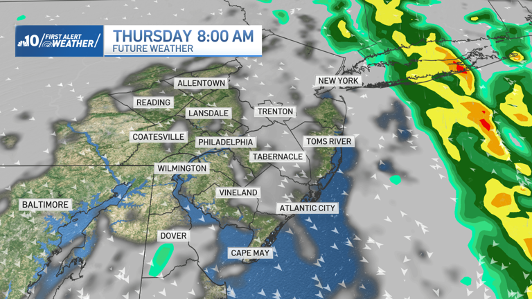 Warm breeze Wednesday, rain arrives late