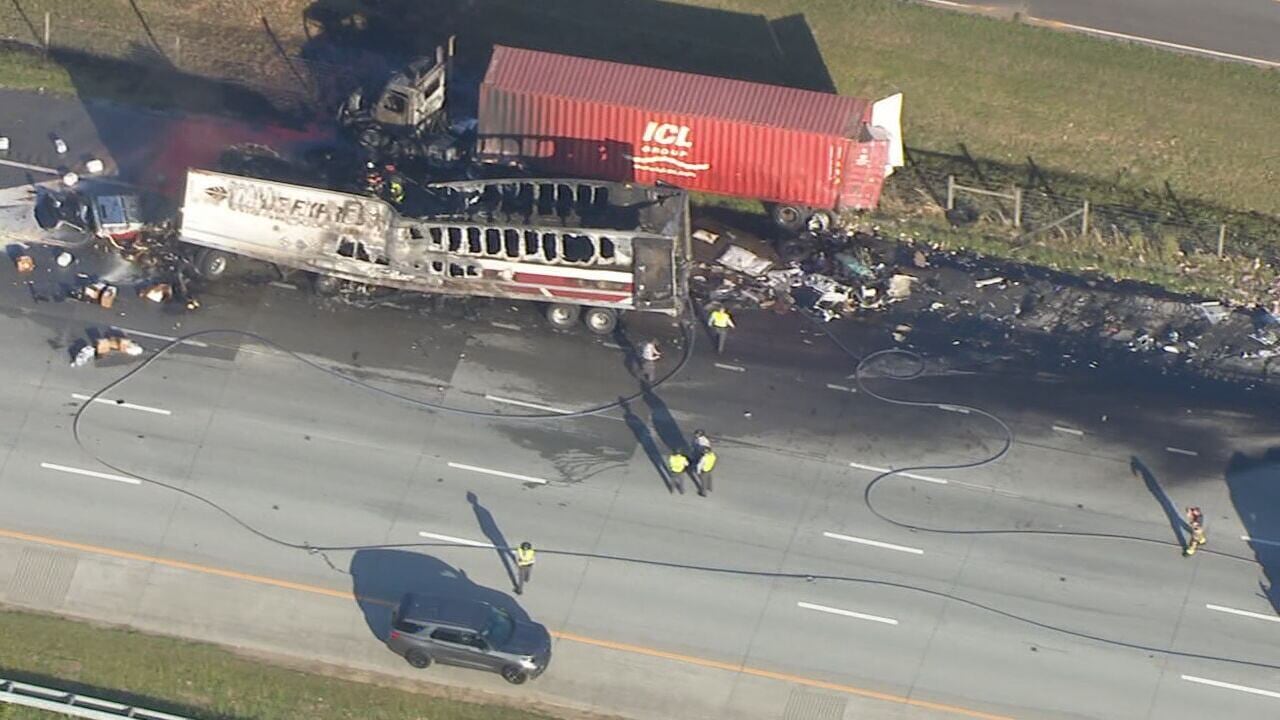 Man dies in fiery tractor-trailer crash on I-85 in Rowan County