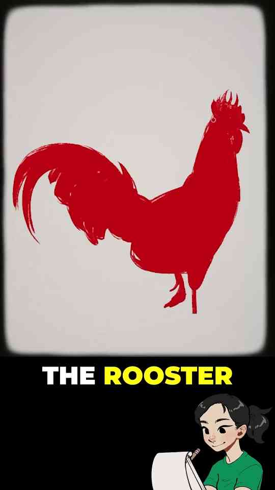 The easy way to draw a Chinese zodiac rooster