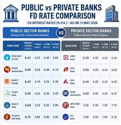 Public vs private banks: Which banks are offering better FD rates in ...