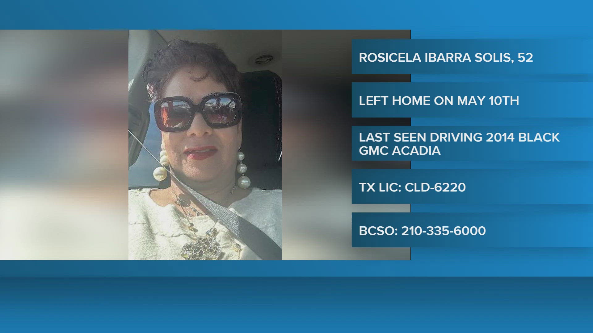 Bexar County Sheriff's Office searching for missing woman last seen Sunday
