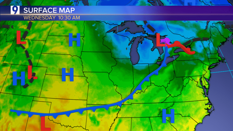 Temperatures to take another dip following cold frontal passage