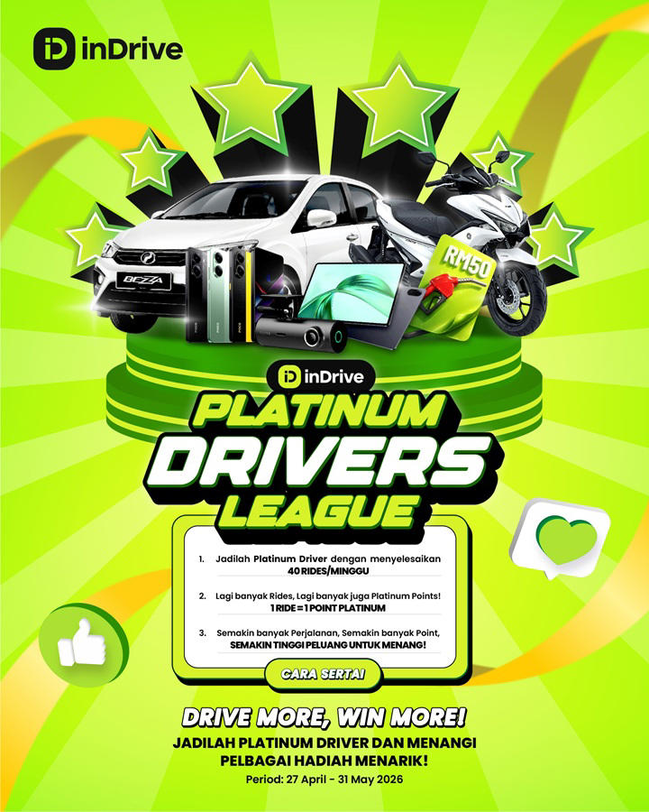 InDrive rolls out Platinum Driver League 2026 with major rewards up for ...