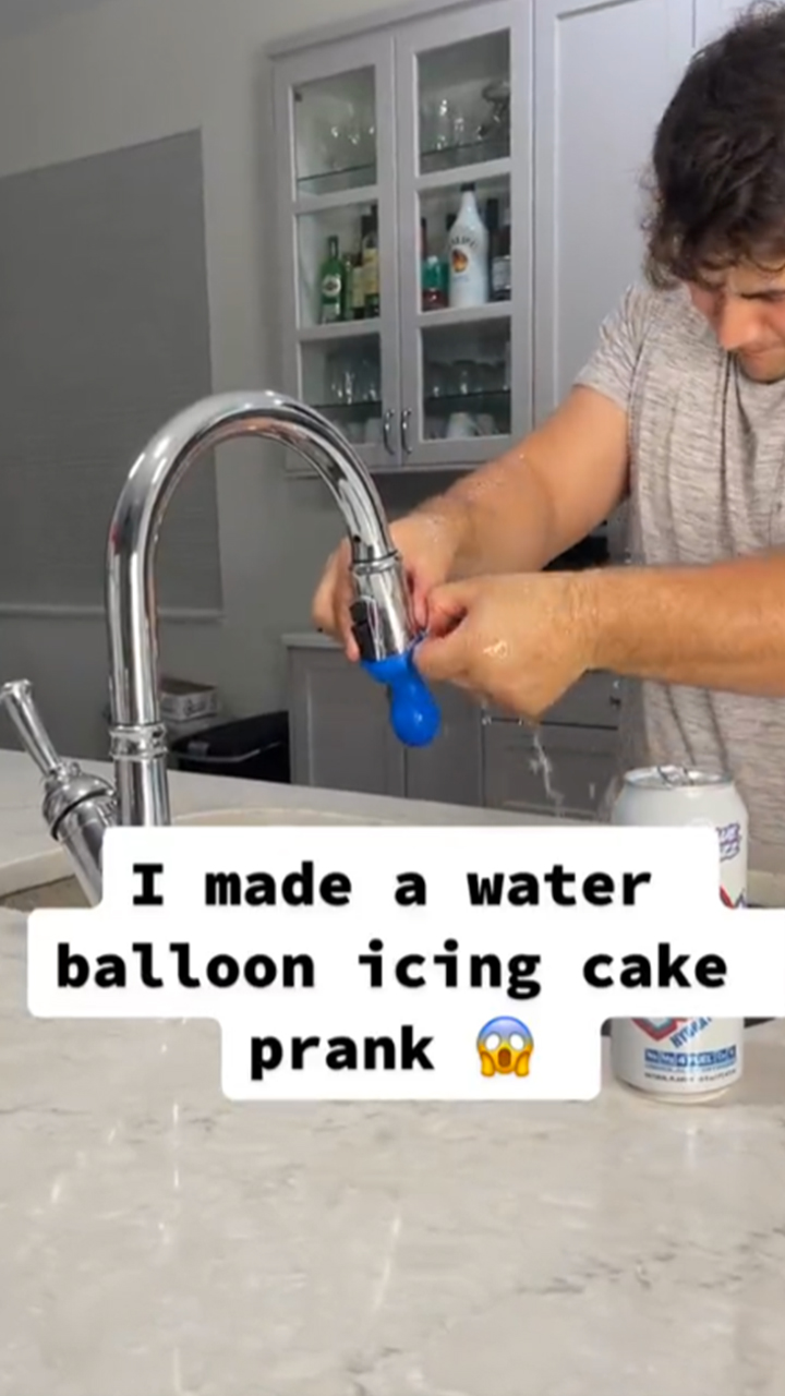 Ice cake water balloon prank on brother gone hilariously bad