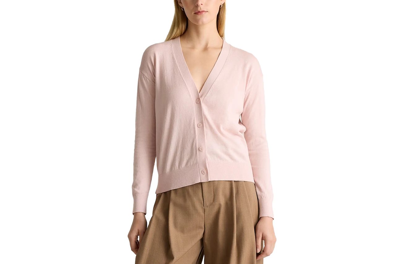 Quince Lightweight Cotton Cashmere Cardigan