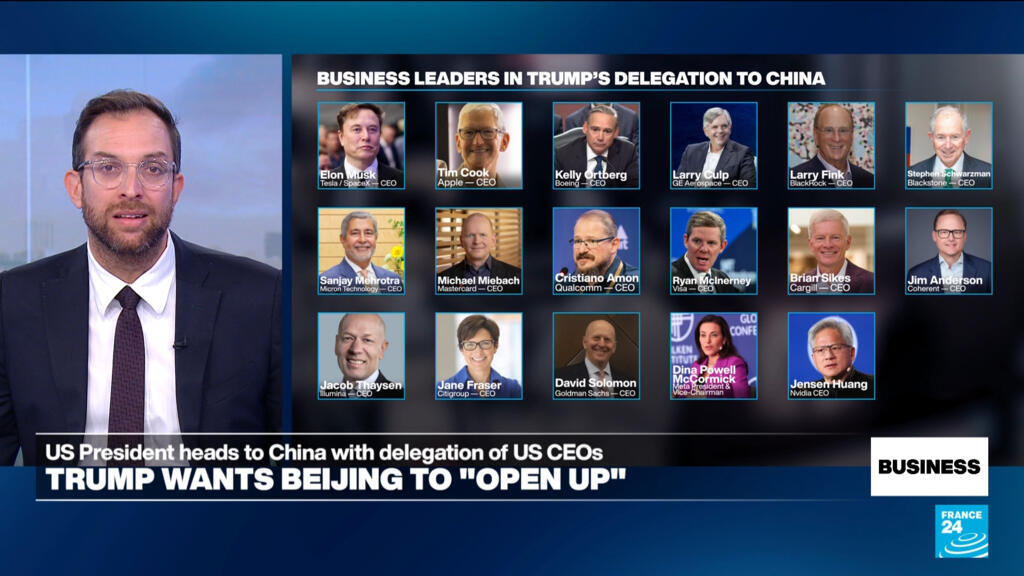 Trump heads to Beijing with delegation of US business leaders, hopes ...