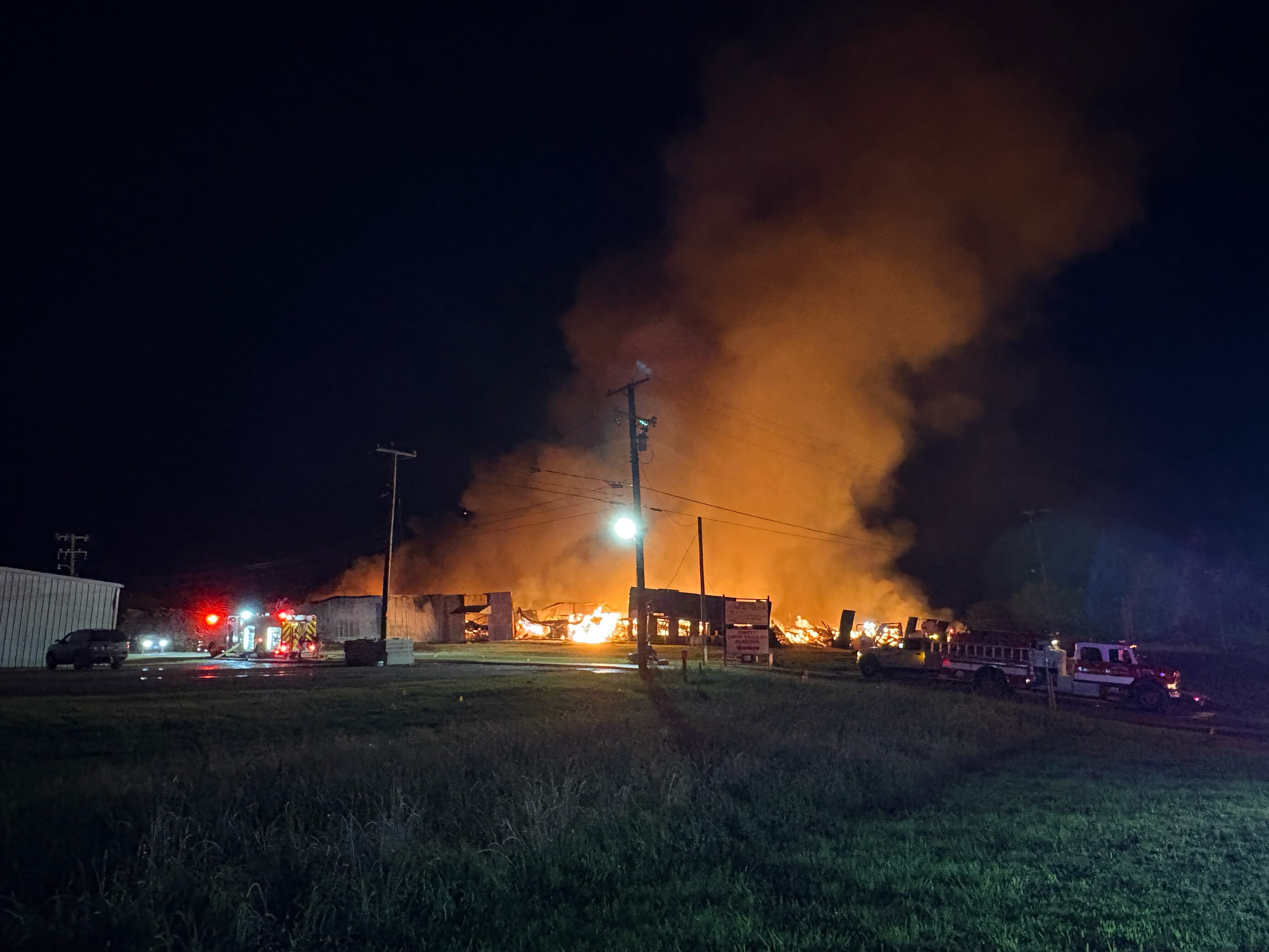 First responders work to put out industrial fire in Crockett