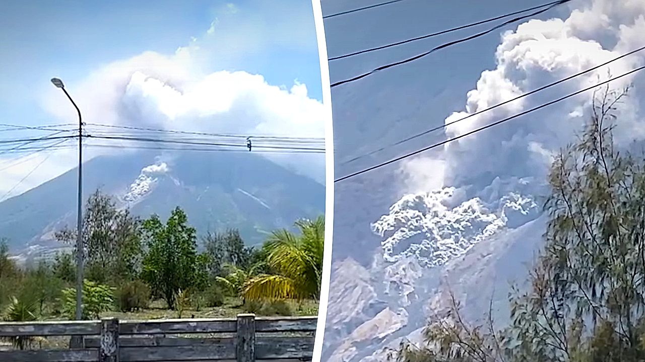 Pyroclastic flow erupts from Mayon volcano in Philippines