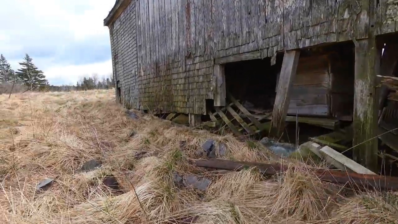 1892 was still written there - The collapsing barn that kept its farm ...