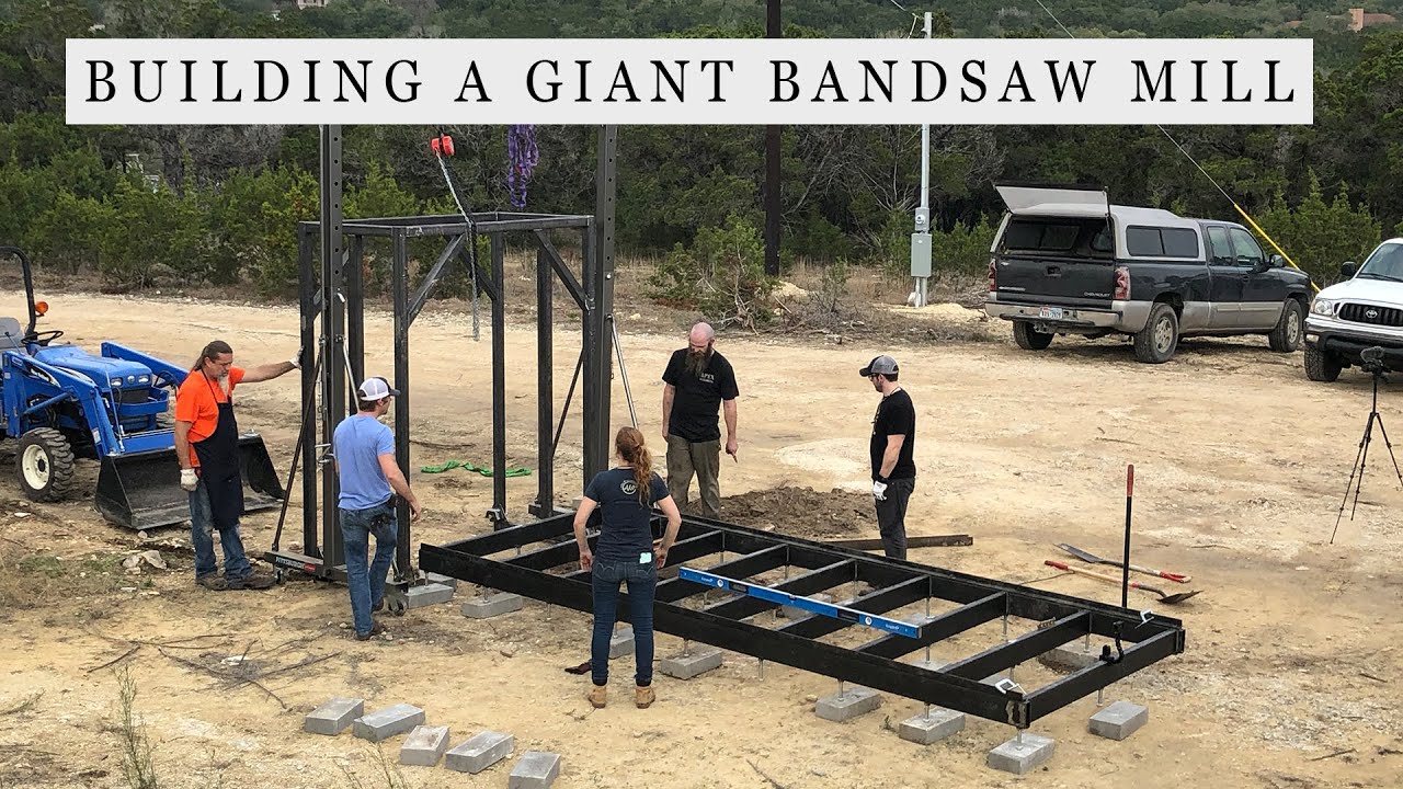 Build a massive DIY bandsaw mill carriage from scratch