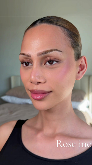 Rose Inc demure lipstick try on for the perfect soft glam look