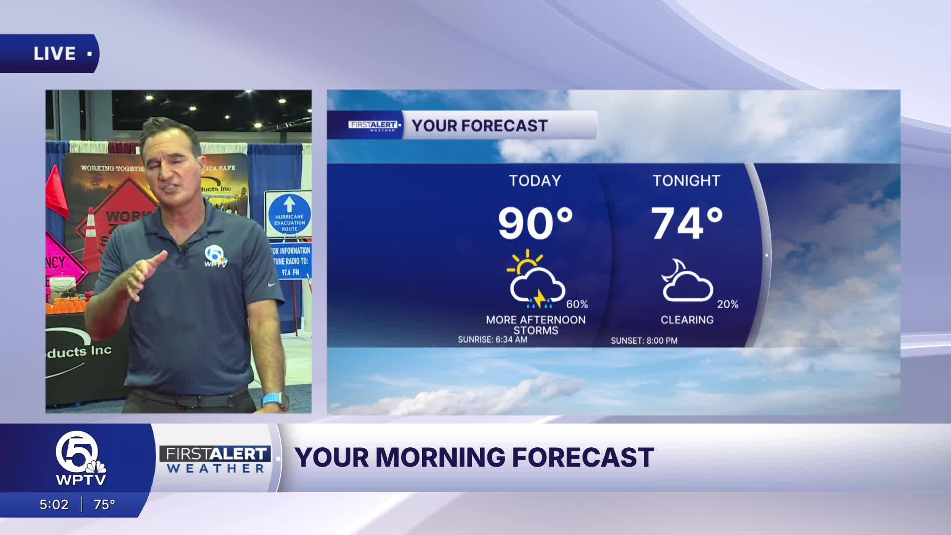 WPTV First Alert weather forecast for morning of Wednesday, May 13, 2026