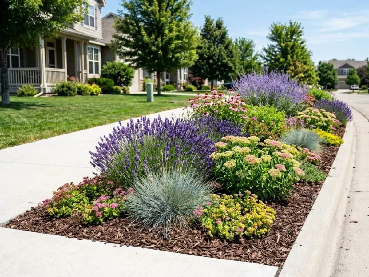 These low-water plants make sunny sidewalk strips look expensive with ...