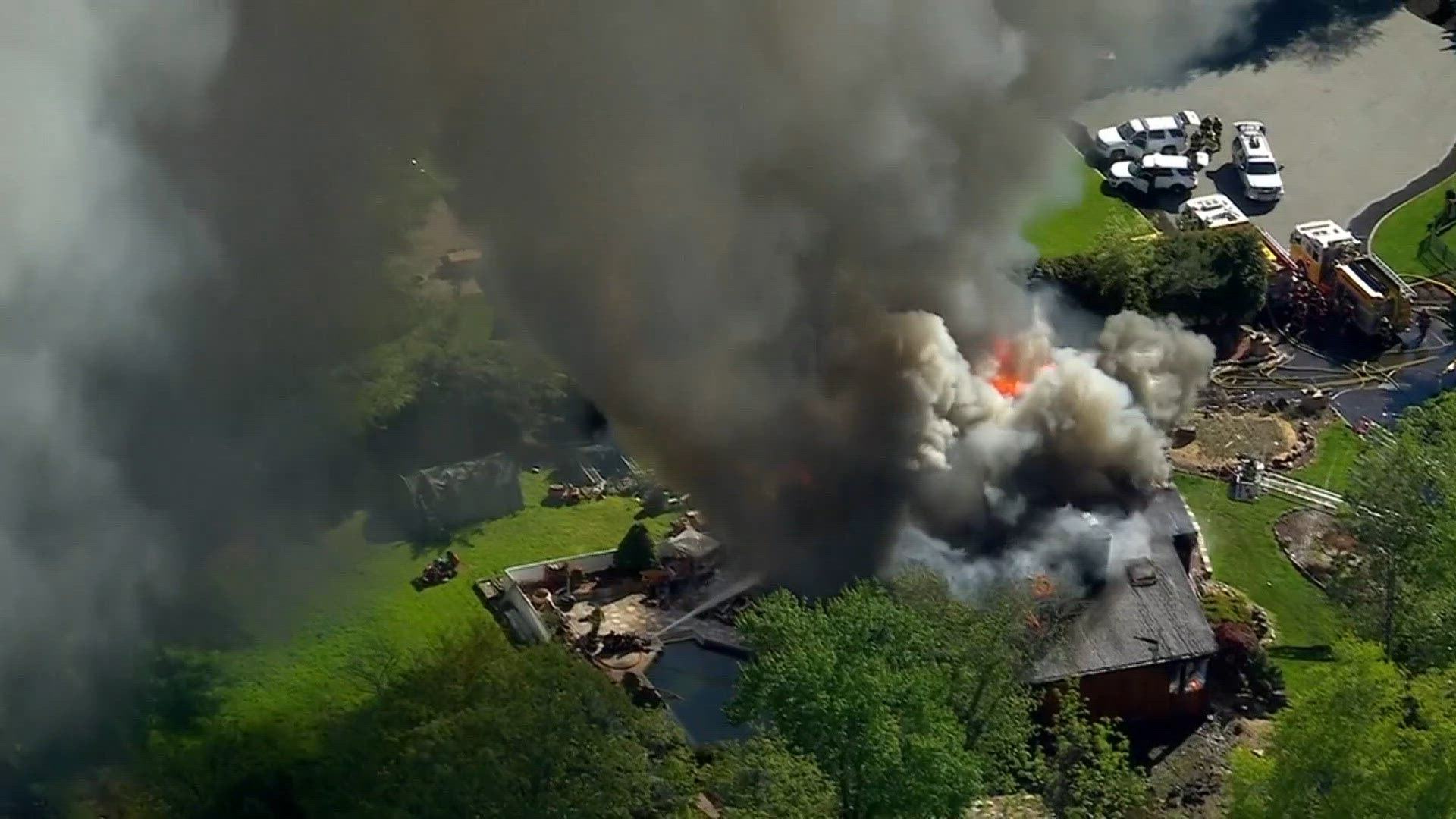 Man burned in a major house fire, destroying his million-dollar home