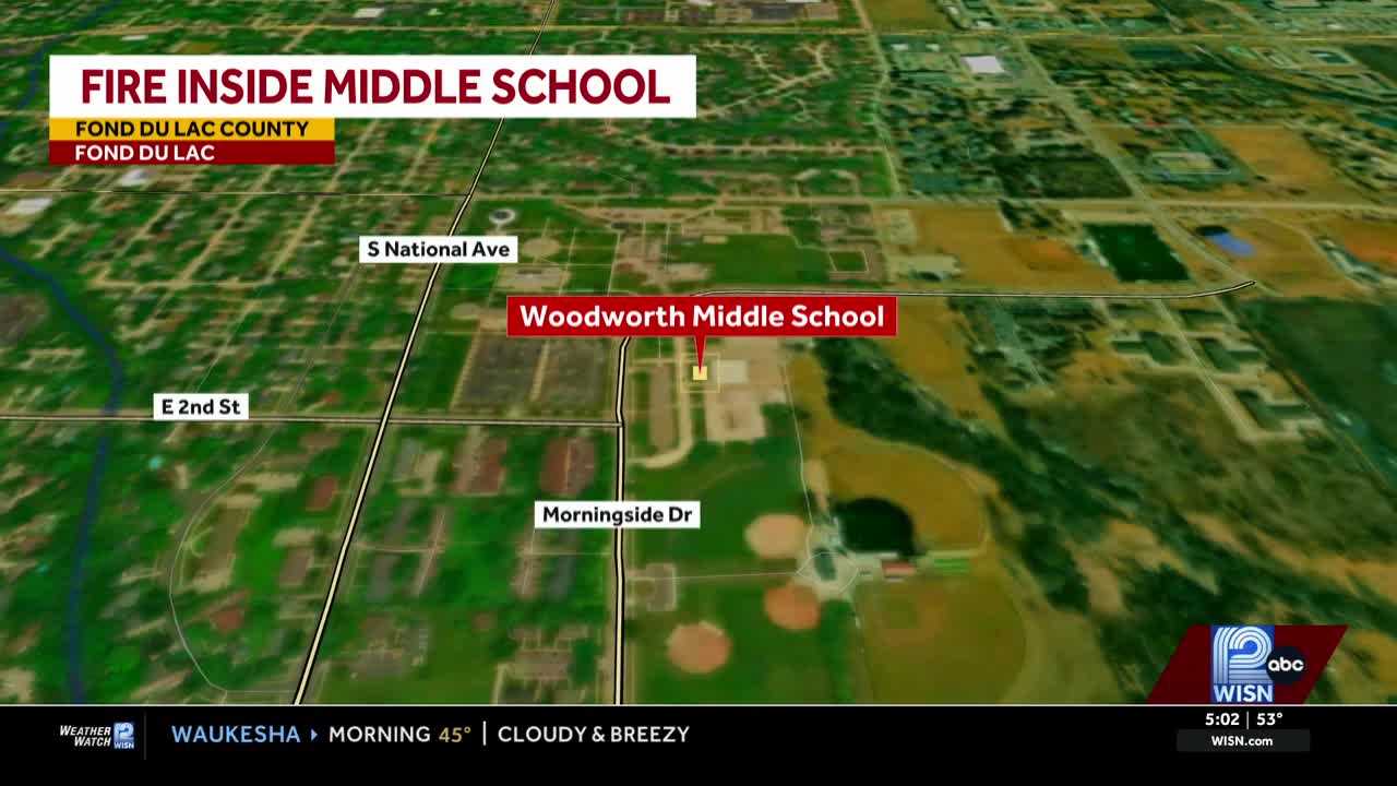 Fire damages Fond du Lac middle school overnight