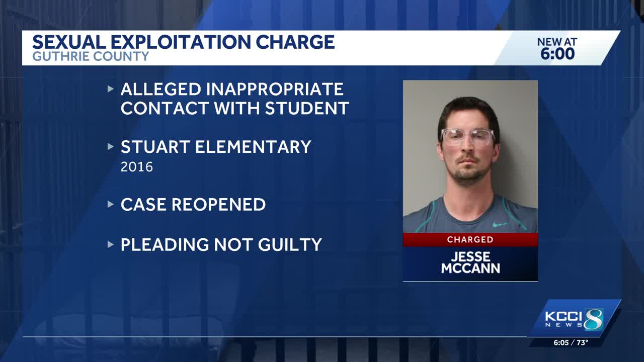 Former Iowa teacher pleads not guilty to sexual exploitation of a student