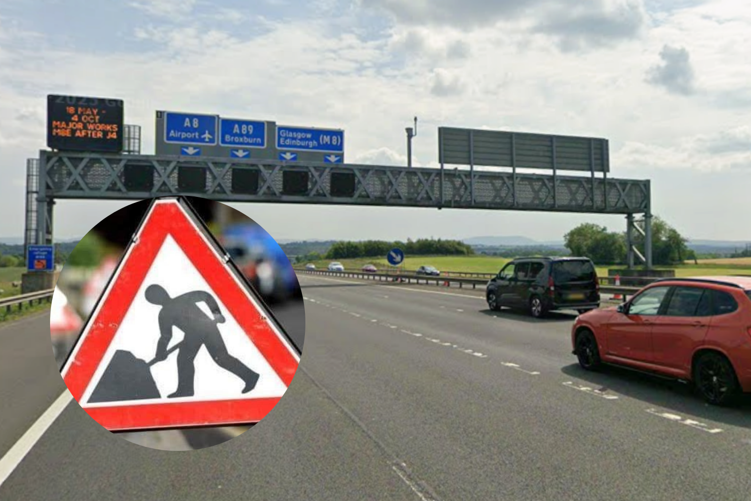 Drivers warned as busy M9 motorway route near Edinburgh Airport set for ...