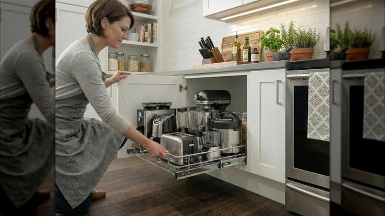 Kiss cluttered deep cabinets goodbye with Amazon's clever pull-out solution