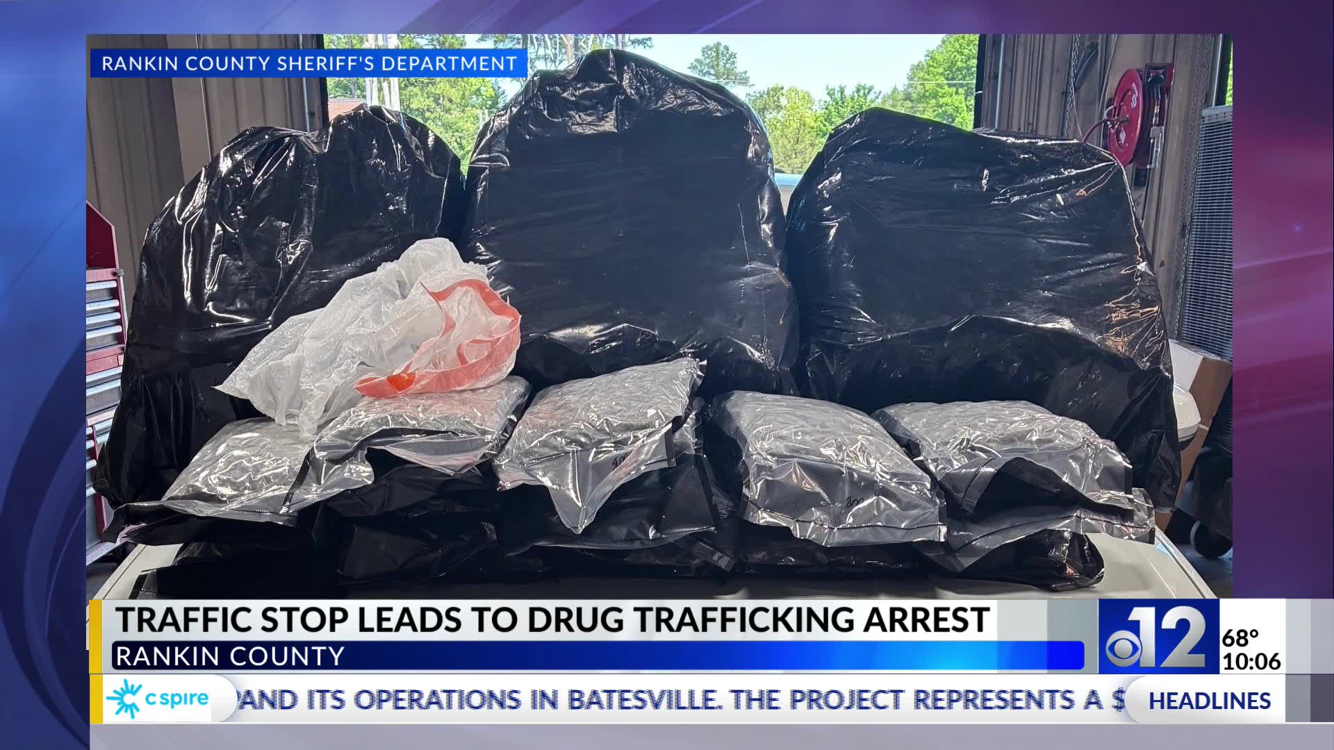 96 pounds of marijuana seized in Rankin County traffic stop