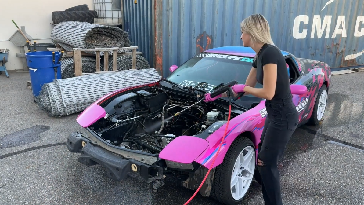C5 Corvette engine bay gets a deep pressure wash