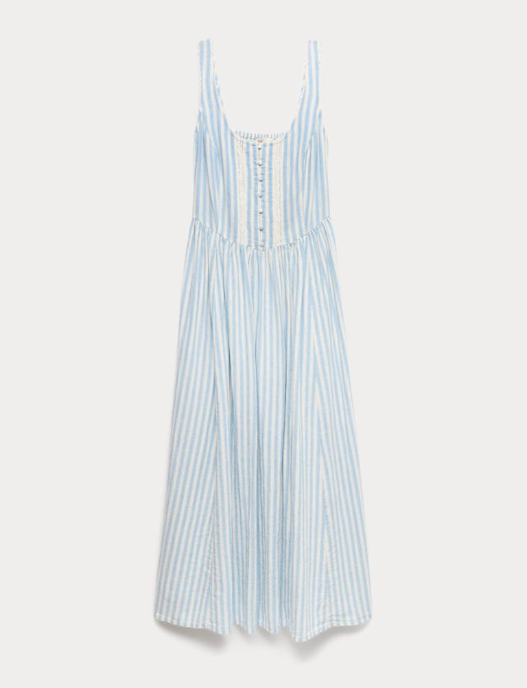 M&S's linen stripe dress is the chic and easy answer to heatwave dressing,  only 50