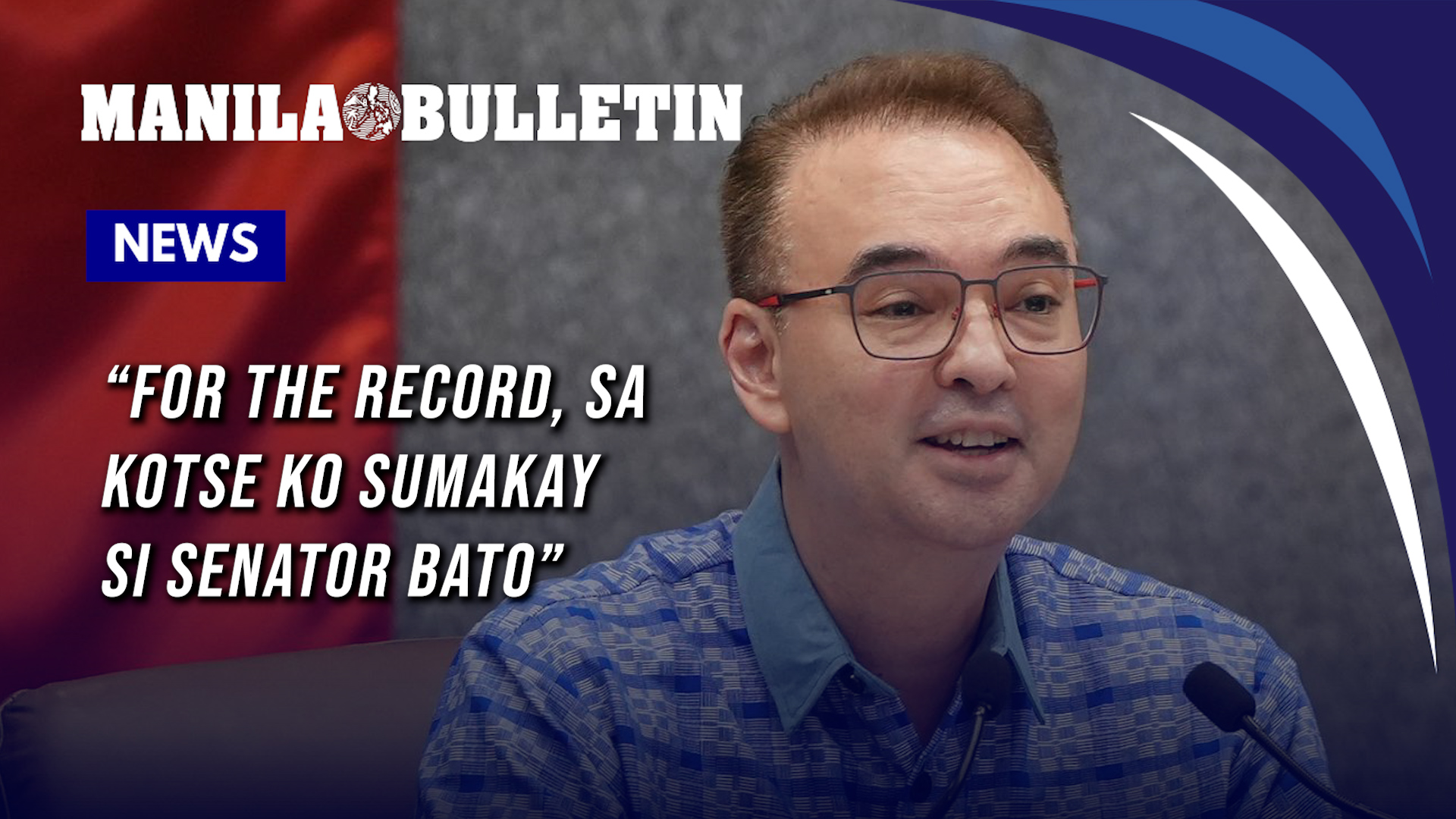 Alan Cayetano admits Dela Rosa was in his car when he arrived in the Senate