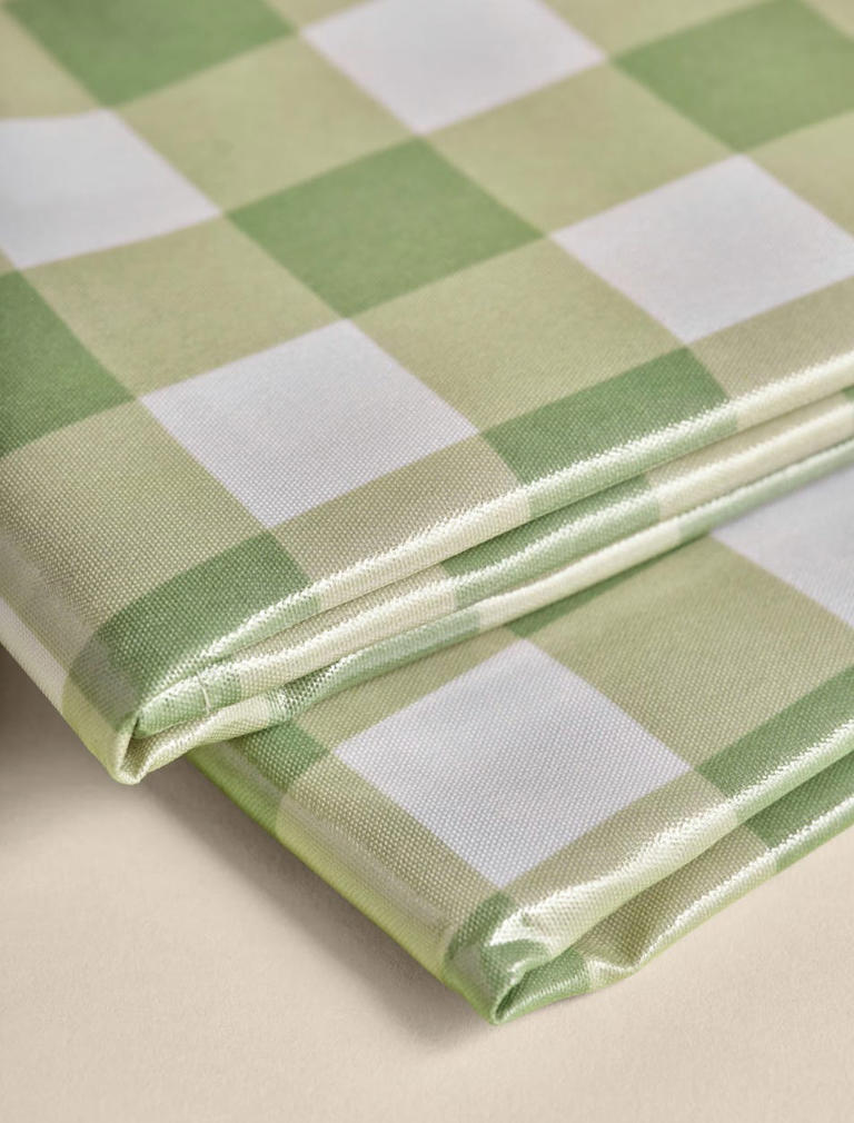 Only £20! M&S's sage green tablecloth is easy to clean and on-trend ...