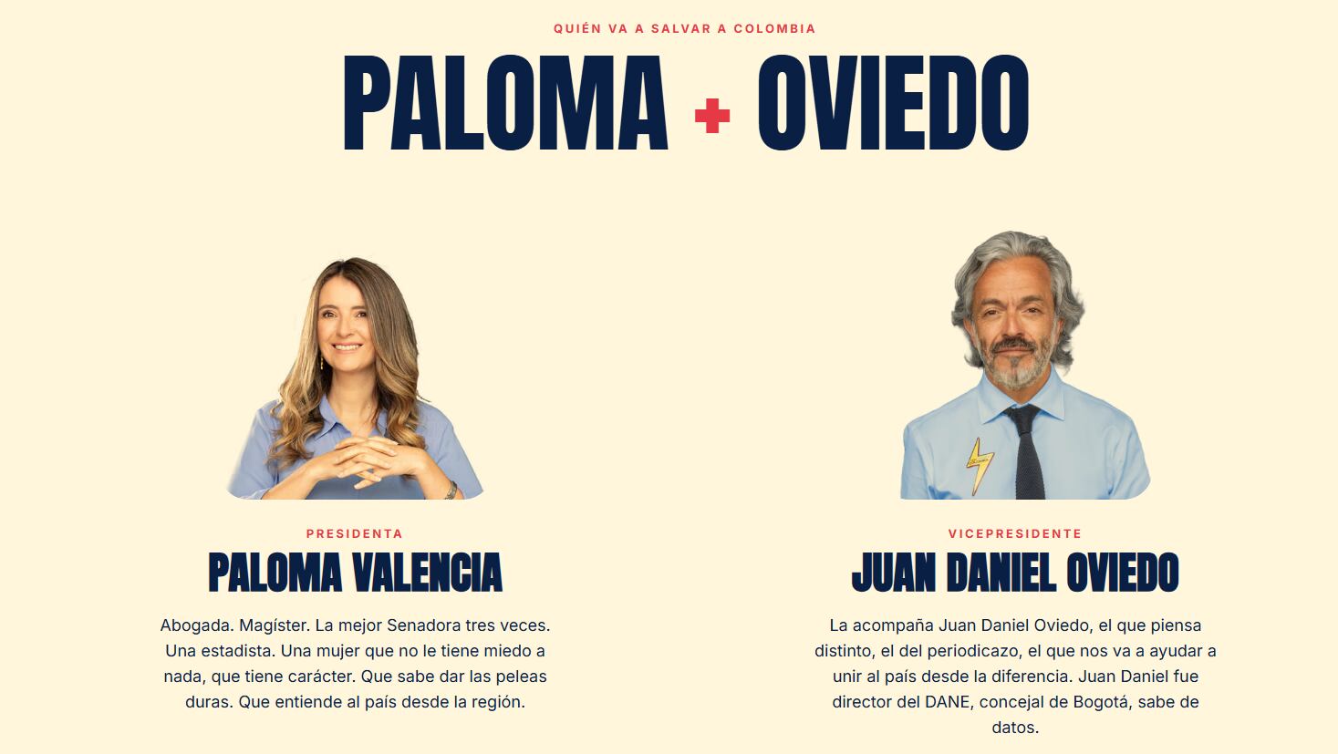 Polémica: aparece página sobre Paloma Valencia con el eslogan de la ...