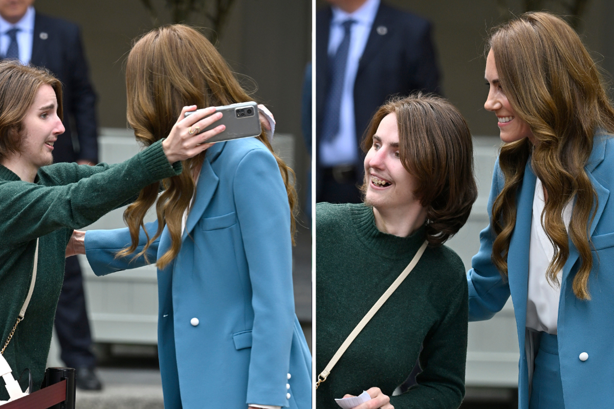Kate hugs fan as she makes first overseas trip since cancer diagnosis