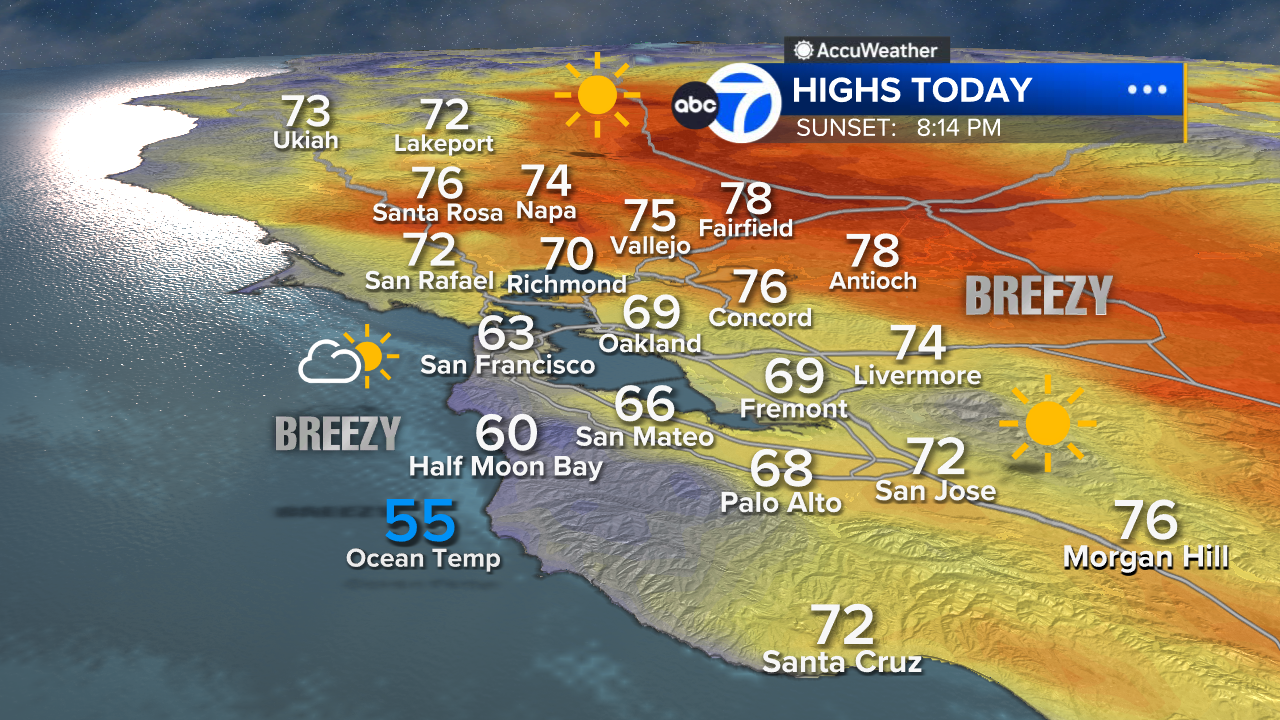 AccuWeather forecast: Sunny but breezy and cool before warming trend ...