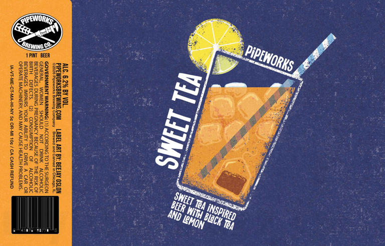 Pipeworks adding sweet tea inspired beer with black tea and lemon