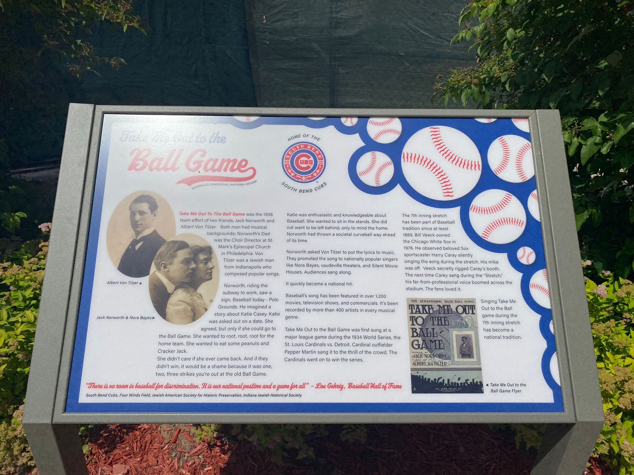 'Take Me Out to the Ball Game' historical marker coming to South Bend