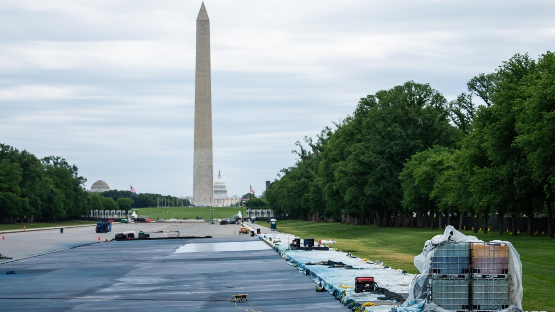 Trump admin sued over changes to DC.'s iconic reflecting pool