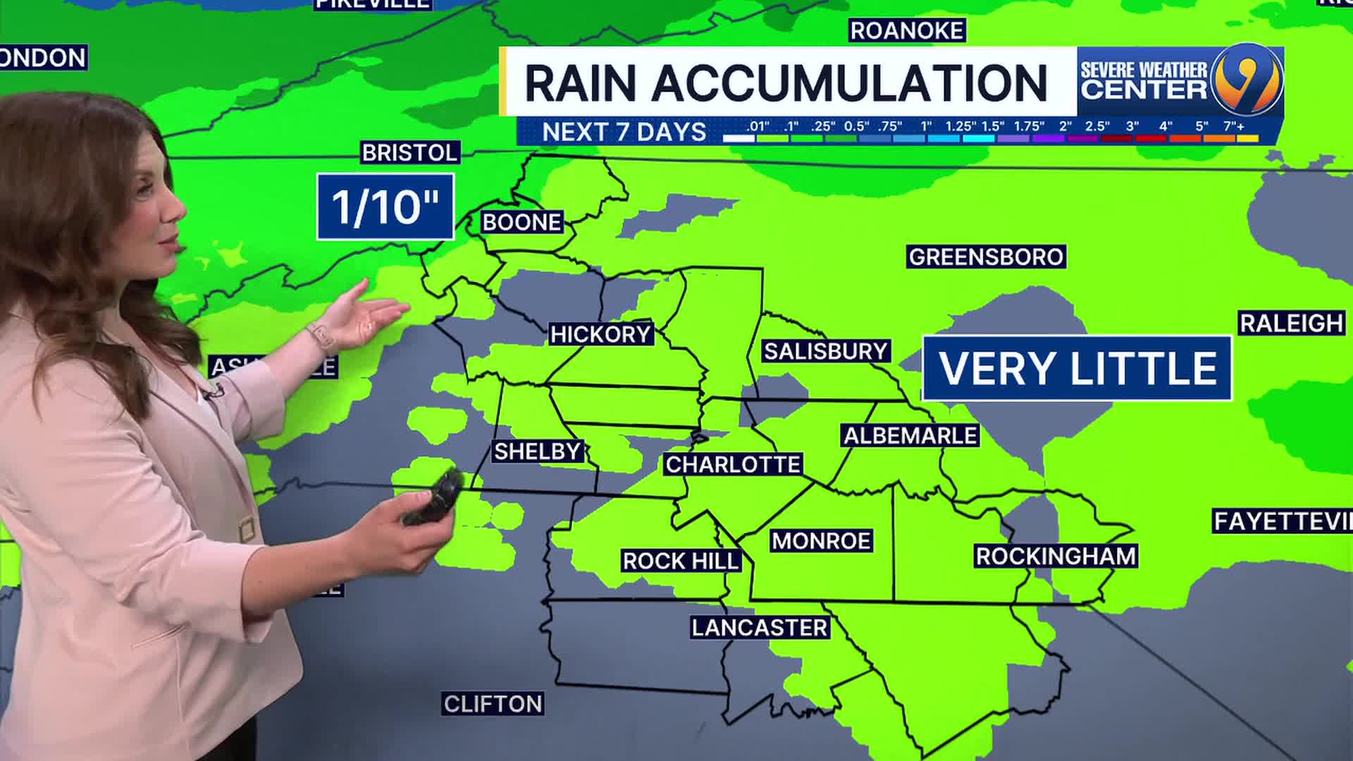 Forecast: Spotty showers possible tonight before hot, dry stretch returns
