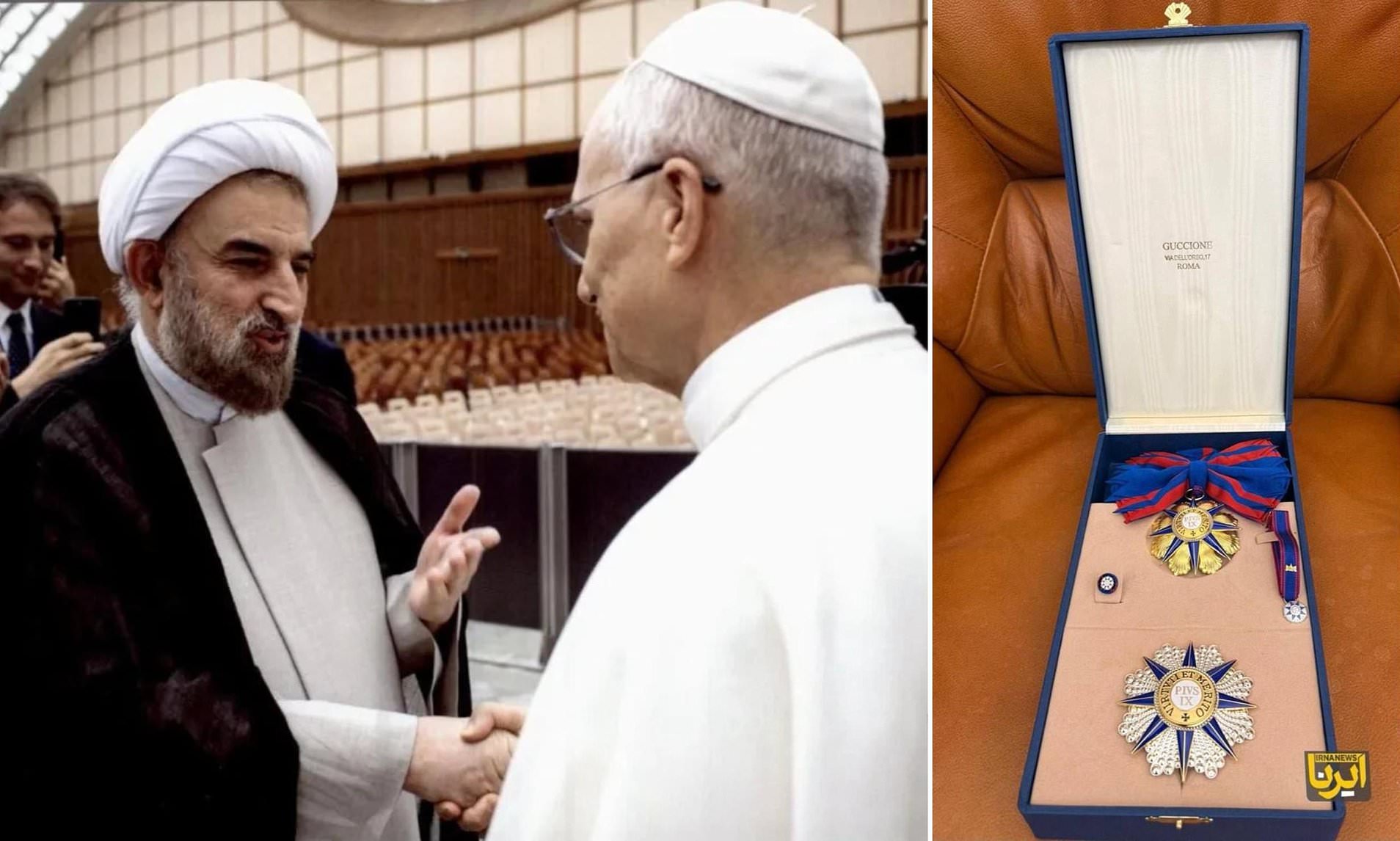Pope infuriates Iranians by awarding top Vatican honour to Tehran ambassador