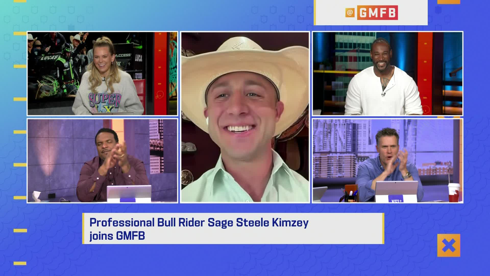 Professional bull rider Sage Steele Kimzey wakes up with 'GMFB'