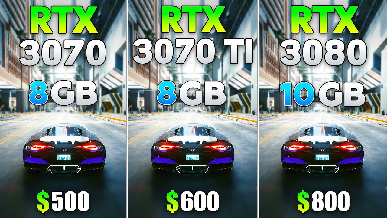 RTX 3070 Ti vs RTX 3070 vs RTX 3080 - Test in 8 games