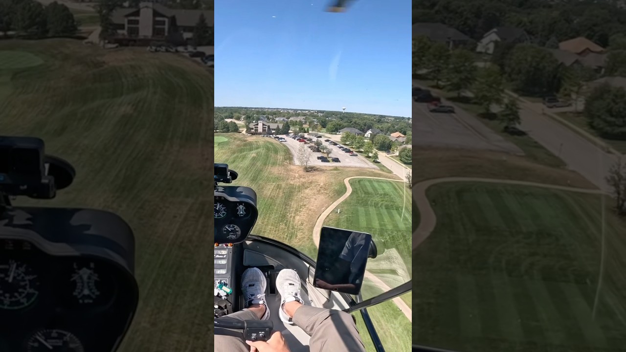 I landed a helicopter on a golf course!