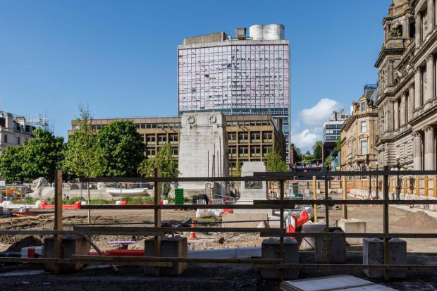 Glasgow gets first look at George Square in over a year as hoardings ...