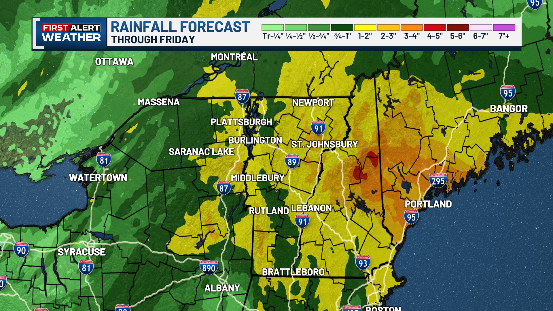 Beneficial rainfall through the end of the work week