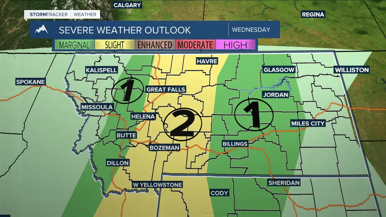 Q2 Billings area weather: Hot with a chance for severe storms on Wednesday