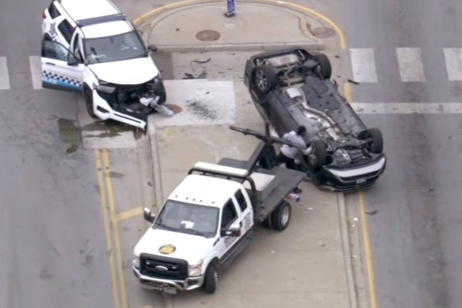 Woman and 9-month-old baby among 4 injured in police car crash