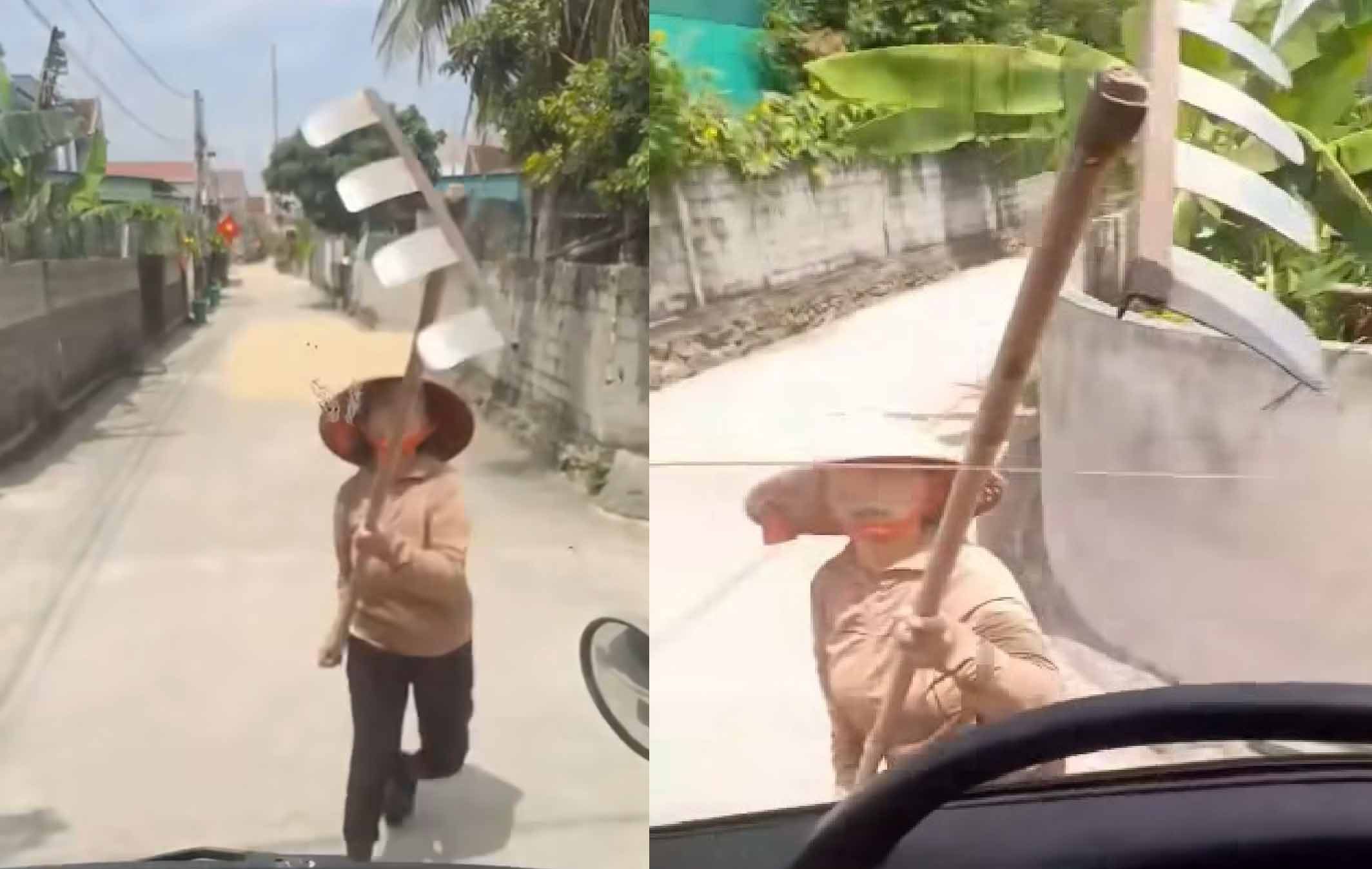 Làm rõ vụ người phụ nữ dùng cào tấn công xe tải vì chạy qua chỗ phơi lúa