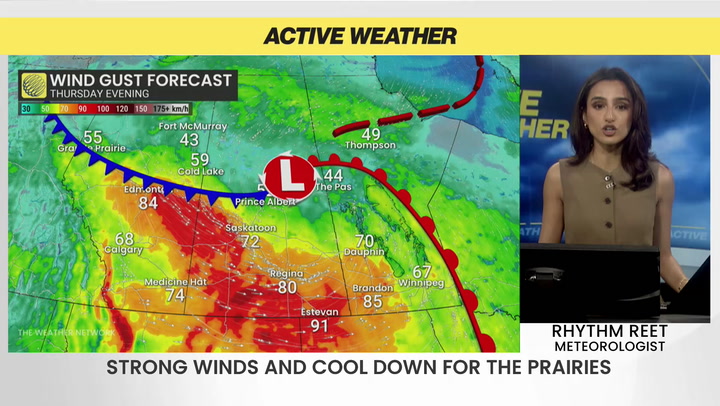 Strong winds, rain, and a cold snap ahead on Prairies