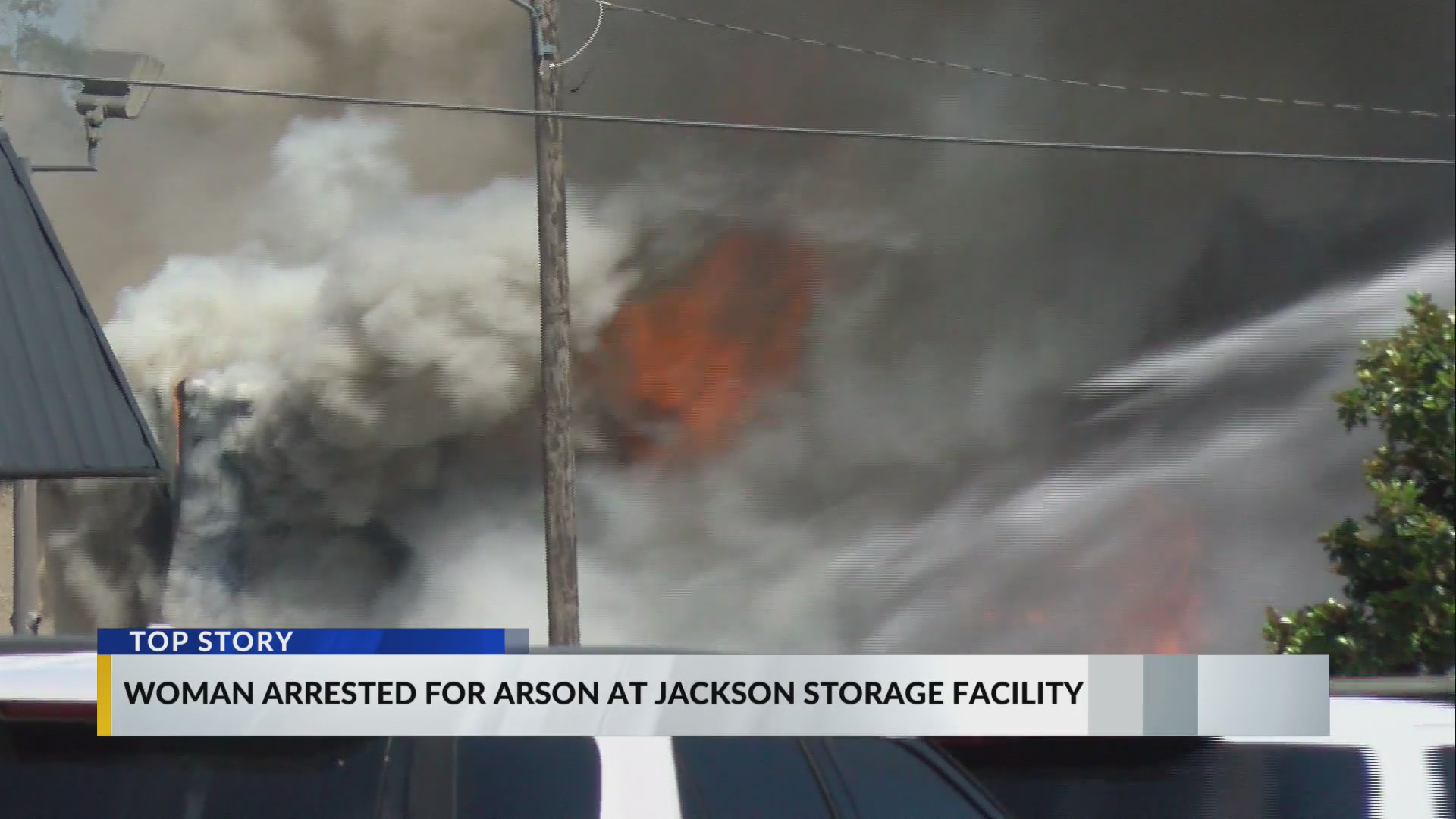 Woman arrested for arson at Jackson storage facility