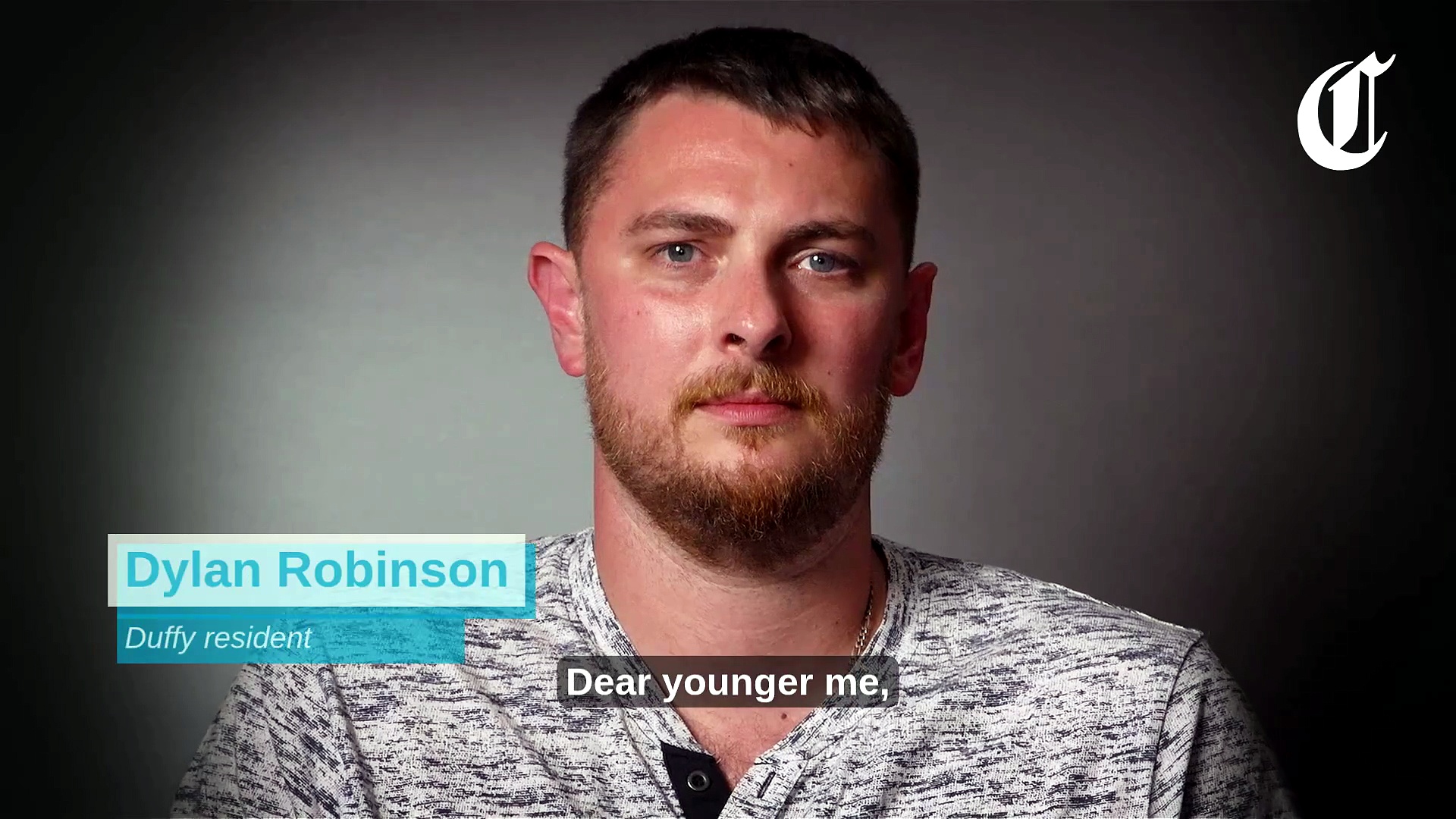 Crash survivor Dylan Robinson's message to his younger self